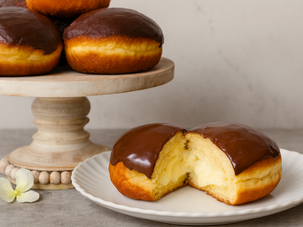 Cream Custard Pączki 4-Pack