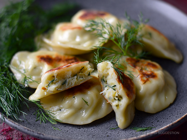 Gluten Free Vegan Potato & Dill Pierogi