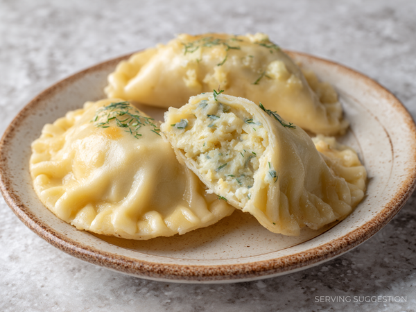 Gluten Free Vegan Potato & Dill Pierogi