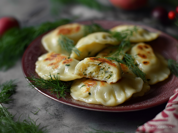 Gluten Free Vegan Potato & Dill Pierogi