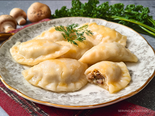Gluten Free Sauerkraut & Mushroom Pierogi