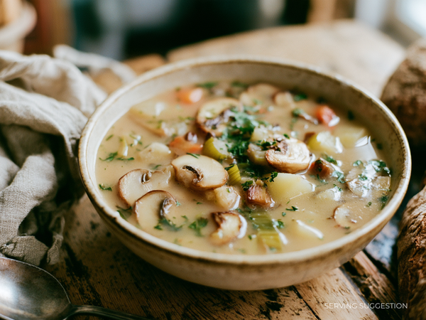 Proste Historie - Mushroom Soup with Barley (Zupa Pieczarkowa z Pietruszka)