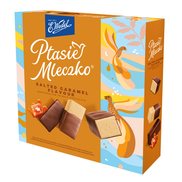 Ptasie Mleczko - Salted Caramel Flavor Marshmallow in Milk Chocolate (Slony Karmel w Czekoladzie)