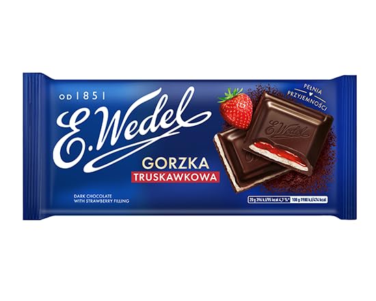 WEDEL - Dark Chocolate with Strawberry Filling (Gorzka Truskawkowa)
