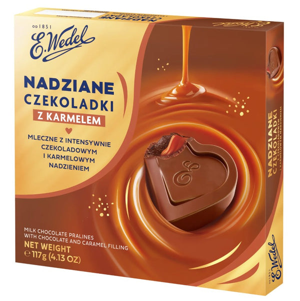 WEDEL - Milk Chocolate Pralines with Chocolate & Caramel Filling (Nadziane Czekoladki z Karmelem)