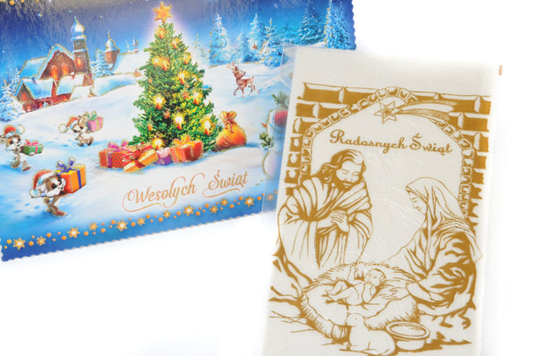 Christmas card w/ wafer - Oplatek z Kartka - Polana