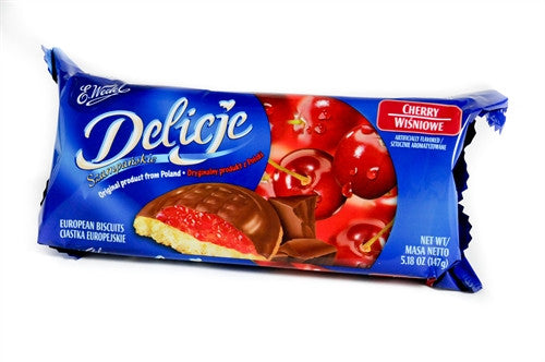 Delicje - Soft Biscuits Topped with Chocolate - Cherry - Polana